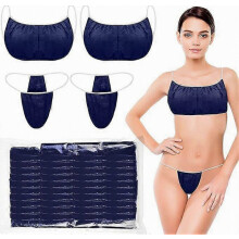Conjunto de 50 piezas de sujetador y tanga desechables, compatibles con spas, bronceados y salones de belleza. Fabricados en tela no tejida, empaquet
