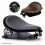 Retro Modified Motorcycle Cushion Seat Bag with Spring Leather Black_Surprise Gift 2