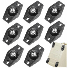 Piezas de ruedas giratorias autoadhesivas, mini ruedas giratorias con rotación de 360 grados, polea adhesiva con bola_Regalo sorpresa