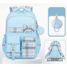 Zaino scolastico compatibile con ragazze, zaino impermeabile compatibile con adolescenti, graziosa borsa scolastica a quadri compatibile con ragazze
