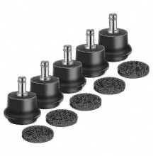 ruedas giratorias para silla o taburete de oficina - Compatibles con deslizadores y ruedas fijas. Regalo sorpresa.