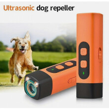 Ultraschall-Hundeabwehrgerät, Dreifach-Kern-Antibellgerät mit LED-Taschenlampe, 8,0 m Reichweite, wiederaufladbarer, tragbarer Bellstopper, geeignet