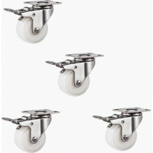 ruedas giratorias silenciosas de 2 pulgadas con freno - Compatibles con la actualización de ruedas para muebles en el Reino Unido - Movimiento suave
