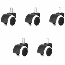 Ruedas giratorias de 2 pulgadas para sillas de oficina, ruedas para sillas de oficina, rodillos silenciosos de alta resistencia compatibles, compatib
