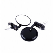 Pair of Compatiblehandlebar end mirrors Compatible motorcycle, black_Surprise Gift