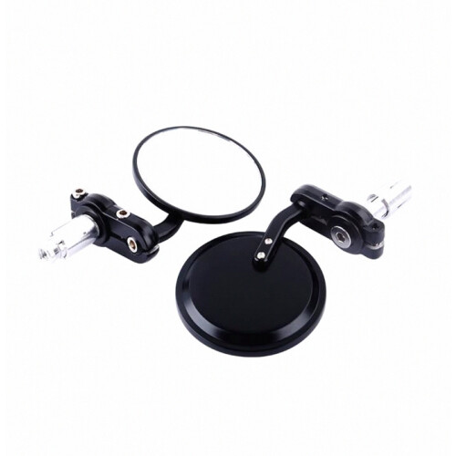 Pair of Compatiblehandlebar end mirrors Compatible motorcycle, black_Surprise Gift