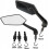 Motorcycle Scooter Custom A-Pro Chrome Adapter Rearview Mirrors Compatible Couple_Surprise Gift 1