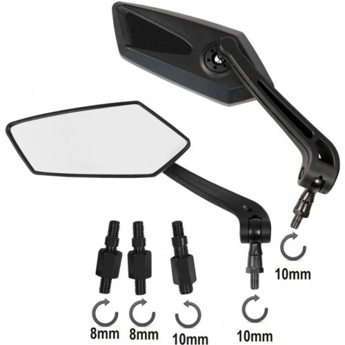 Motorcycle Scooter Custom A-Pro Chrome Adapter Rearview Mirrors Compatible Couple_Surprise Gift