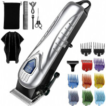 Compatibele haartrimmer met USB-oplaadbare batterij, draadloze elektrische baardtrimmer met 2500 mAh accu, draagbare haartrimmer, beautykit, compatib
