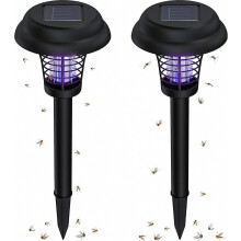 Lámparas antimosquitos solares para exteriores, recargables, impermeables, con LED, repelentes de mosquitos y moscas, compatibles con interiores (paq