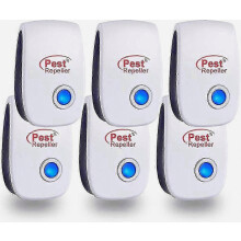 6-Pack Indoor Electronic Ultrasonic Pest Repeller Compatible Mosquitoes Cockroaches Mice Spiders and Flies_Surprise Gift