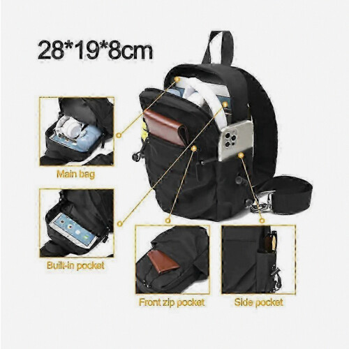 2025 μαύρη* Τσάντα ώμου Sling Crossbody Συμβατή μ 2