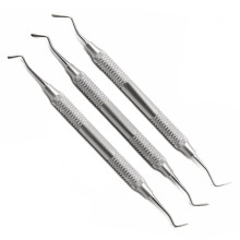 Dental Flat Plastic Filling Instruments Hollow Set of 3
