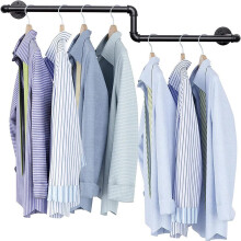 (One pack) 100cm Wall Mounted Clothes Rack Industrial Pipe Clothing Rail