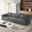 Corduroy Modular Sofa | Cloud-style Sectional 3 Seater Sofa Set Fluffy Memory Foam Cushions 8