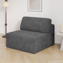 Corduroy Modular Sofa | Cloud-style Sectional Sofa Middle Seat Fluffy Memory Foam Cushions