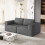 Corduroy Modular Sofa | Cloud-style Sectional 2 Seater Sofa Set Fluffy Memory Foam Cushions 8