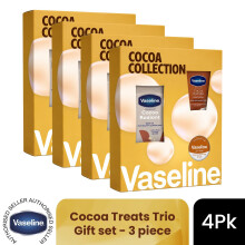 (Pack of 4) VASELINE Cocoa Treats Trio Gift set 3 piece, Choose Your Pack Size 1,2,3 or 4