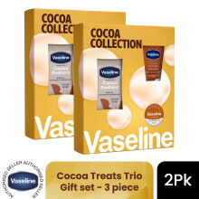 (Pack of 2) VASELINE Cocoa Treats Trio Gift set 3 piece, Choose Your Pack Size 1,2,3 or 4