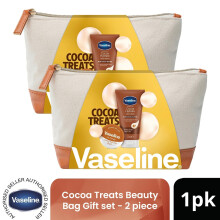 (Pack of 1) VASELINE Cocoa Treats Beauty Bag Gift set 2 piece, Choose Your Pack Size 1,2,3 or 4