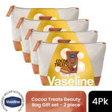 (Pack of 4) VASELINE Cocoa Treats Beauty Bag Gift set 2 piece, Choose Your Pack Size 1,2,3 or 4