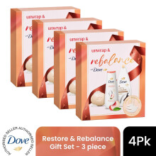 (Pack of 4) DOVE Restore & Rebalance Gift Set 3 piece, Choose Your Pack Size 1,2,3 or 4