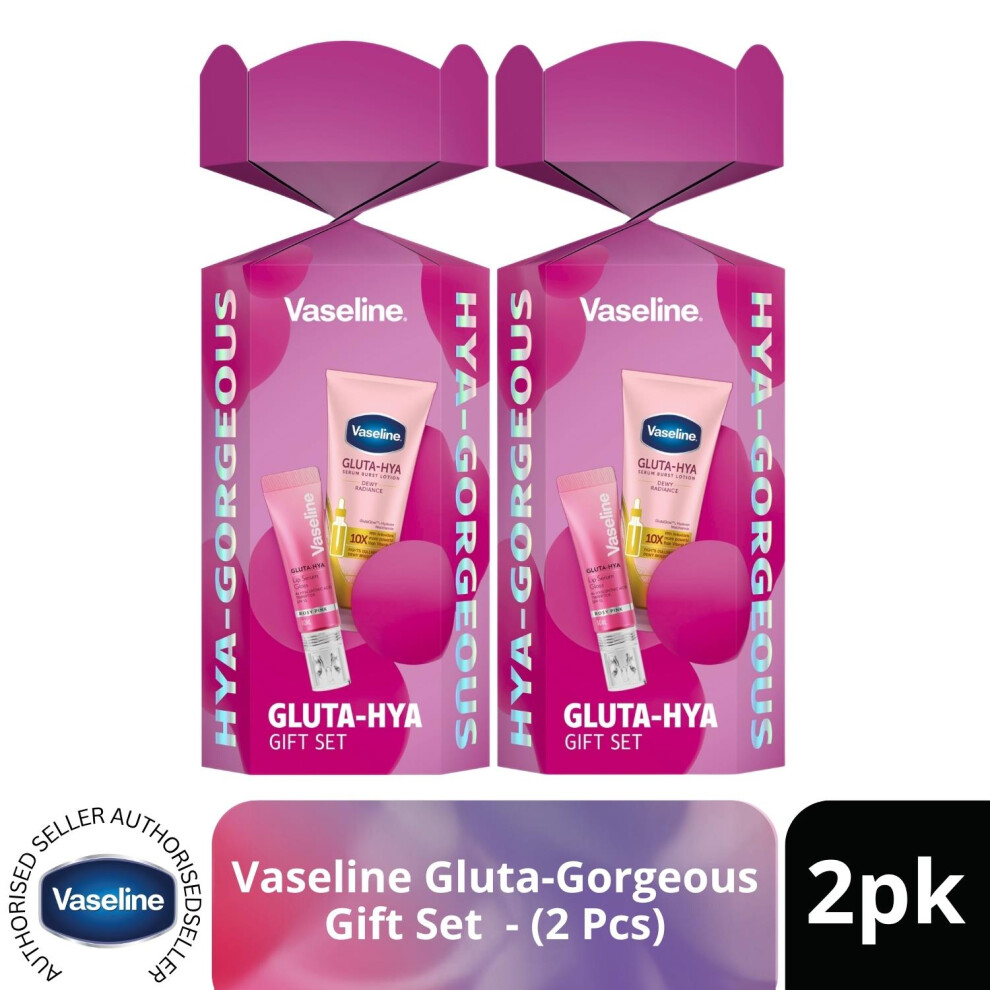 Vaseline (Pack Of 2) Gluta-Hya Gorgeous Gift Set 2 Pc, Choose Your Pack Size 1,2,3 Or 4