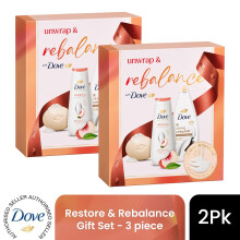 (Pack of 2) DOVE Restore & Rebalance Gift Set 3 piece, Choose Your Pack Size 1,2,3 or 4