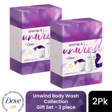 (Pack of 2) DOVE Unwind Body Wash Collection Gift Set 2 piece, Choose Your Pack Size 1,2,3 or 4