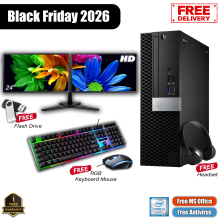 Black Friday Sale - PC Bundle Core i5 16GB - 500GB HDD With Dual 24" HD Monitors - Refurbished