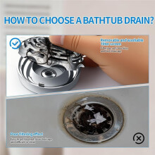 Bouchon de Baignoire Magnétique à Ventouse, Siphon Anti-Obstruction, Noyau de Plancher Étanche à Pression pour Réservoir D'Eau