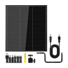 Cargador de Batería de Panel Solar de 20W 12V/1A con Controlador MPPT IP67 para Router para Meshtastic MeshCore WiFi Seguridad