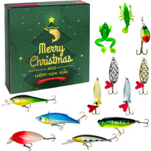 Kerstvis-adventskalender 2024 - 12 dagen kerstcadeau voor volwassenen, vader, grootvader, aftelkale