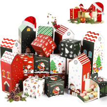 Joulun adventtikalenterilaatikot 24 kpl DIY 3D jouluaaton lähtölaskentalaatikot_syntymäpäivälahja