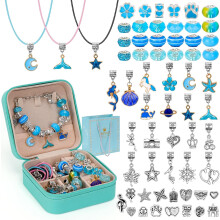 Kit de création de bijoux et de bracelets pour filles - 66 pièces - Kit de perles pour créer des br
