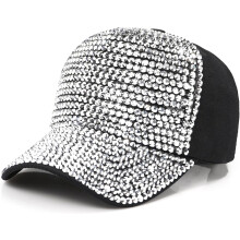 Bling baseballpet voor dames, zonnehoed met verstelbare paardenstaart, verjaardagscadeau