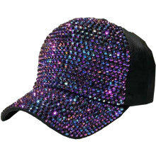 Damespet met strasssteentjes en pailletten, verstelbare baseballpet, outdoorpet met studs_verjaarda
