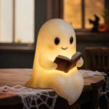 Halloween-haamujen lukukirjalamppu, hauska haamuhahmopatsas_syntymäpäivälahja
