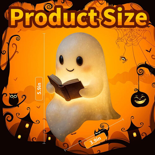 Halloween spook leeslamp, grappig spookbeeldje, verjaardagscadeau 1
