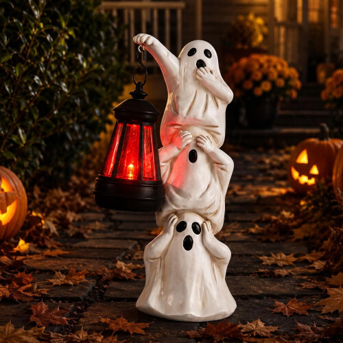 Διακόσμηση για Halloween με φαντάσματα, ηλιακό άγ