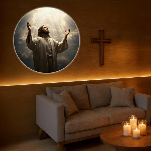 God and Jesus-Pattern Projection Light, six Different Patterns to Switch, Room Ceiling Background Decoration Light, Church Prayer Decoration, Christi 1