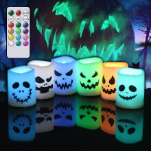 Halloween liekittömät kynttilät värinvaihdolla kaukosäätimellä_syntymäpäivälahja