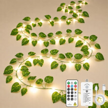 Pothos Vine -keijuvalot 2500 mAh ladattava akku, lämmin valkoinen_syntymäpäivälahja
