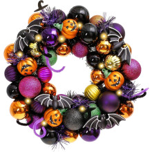 Halloween-seppele LED-valoilla etuovelle, 12 tuumaa, syntymäpäivälahja