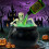 Halloween Decorations Indoor, Decoration Halloween Cauldron Interieur with Magic Floating Potion Bottles, Diffuser, Fog Maker, Skeleton Witches Cauld 1