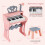Pinkes Kinderkeyboard mit 25 Tasten, Hocker und Mikrofon 1