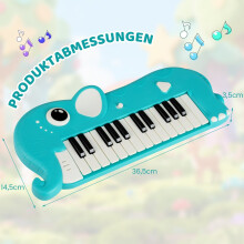 Digitales Kinderpiano mit 25 Tasten, Musik und Lichteffekten, Blau