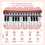 Pinkes Kinderkeyboard mit 25 Tasten, Hocker und Mikrofon 4