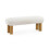 Freya White Boucle Upholstered Low Bench 3