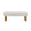 Freya White Boucle Upholstered Low Bench 5